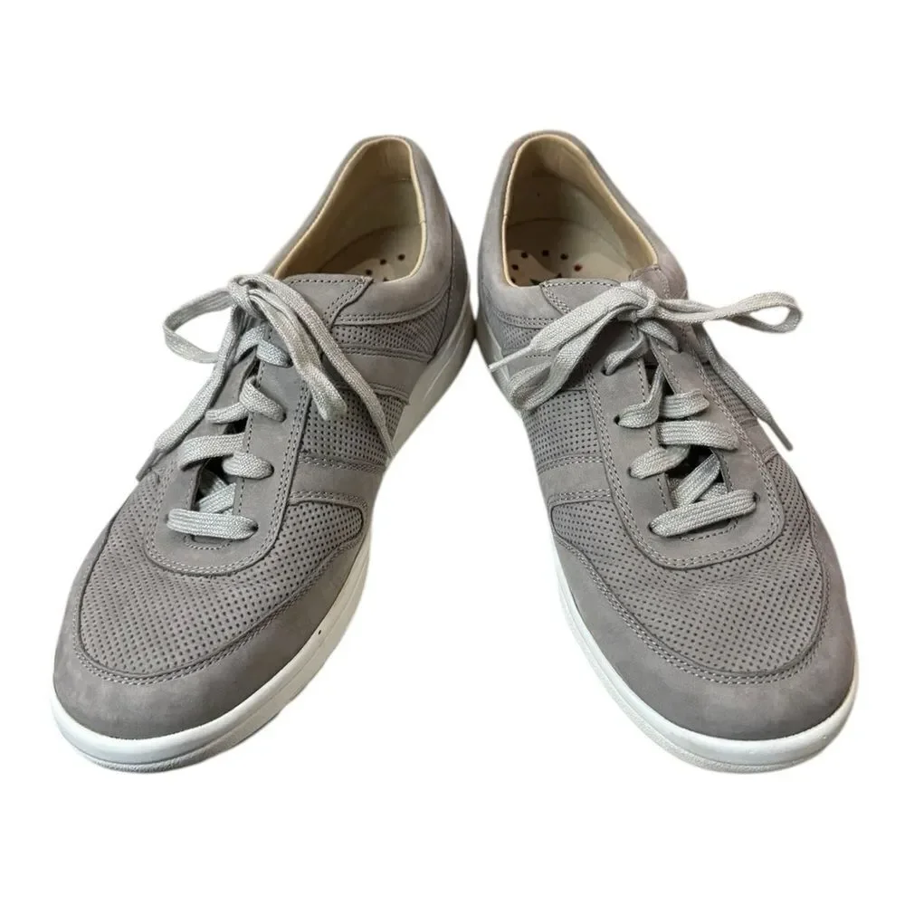 Mephisto Women's Rebeca Grey Leather Perforated Sneakers 9.5 - Picture 3 of 7